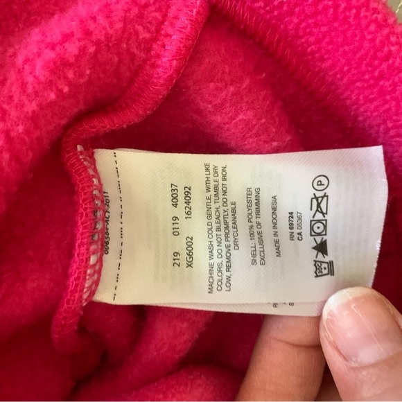 COLUMBIA Girls Hot Pink Zip Fleece Jacket Size XS (6/6X) Full Zip up - Picture 8 of 12